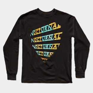 Nocturnal yellow and blue design home accessories, apparel Long Sleeve T-Shirt